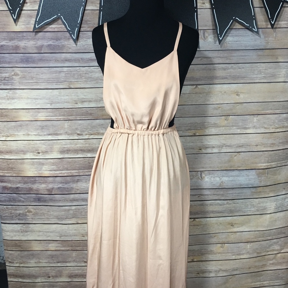 NWT Ryan Roche pale pink Silk gown Sz S